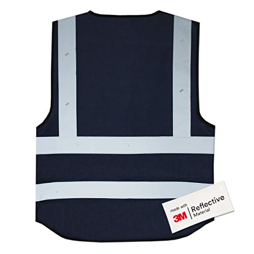 Salzmann Safety Vest | Hi Vis Reflective Vest | US ANSI/ISEA 107 - color: Navy Blue, size: XX-Large-3X-Large