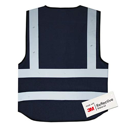 Salzmann Safety Vest | Hi Vis Reflective Vest | US ANSI/ISEA 107 - color: Navy Blue, size: XX-Large-3X-Large