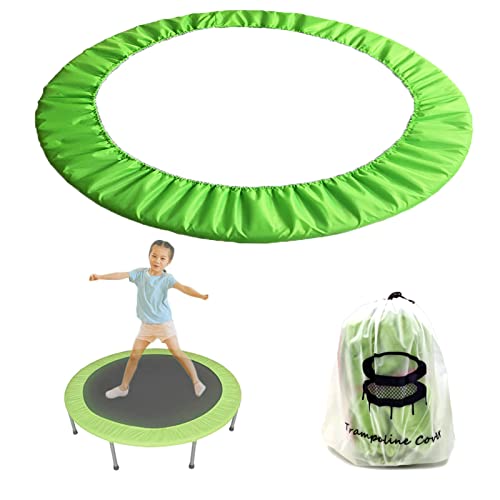 Trampoline Spring Cover 40 Inch Replacement Safety Pad for Mini Trampoline 3 Layer Protect Tear-Resistant Oxford Cloth Easy to Install Replacement for Home, Gym - color: Green