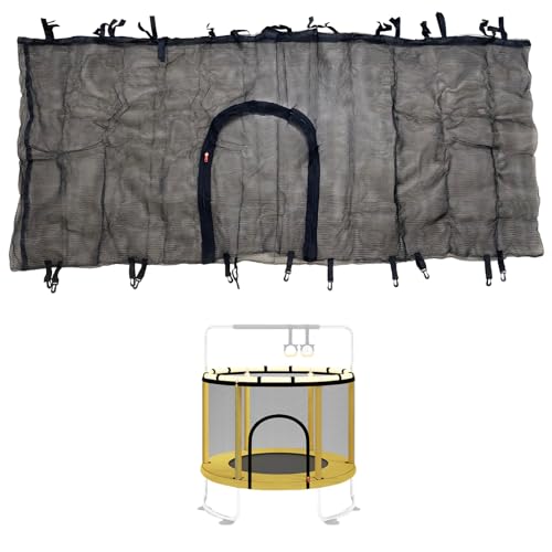 55" 60" Trampoline Replacement Net with Zipper and Hooks, Breathable and Tear Resistant, Trampoline Enclosure Net Accessories (Net Only) - size: Fits 55" Frame