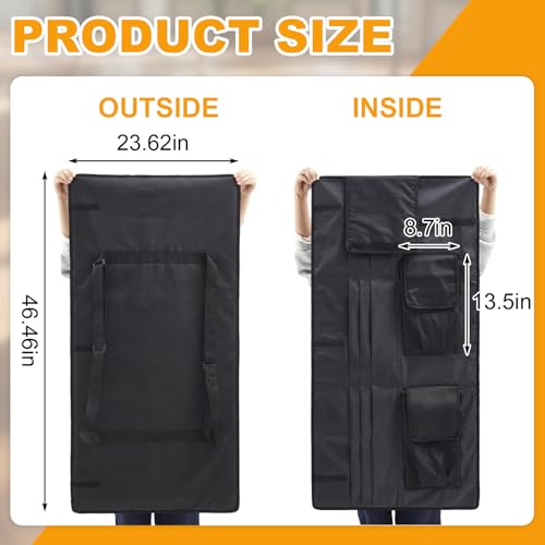 Dansydaisy Pole Dance Carry Bag for Flying & Home Poles, Padded Storage for 2-3 Pole Sections, Waterproof Nylon Transport Bag with Compartments & Shoulder Strap, 46.46 x 23.62 Inches