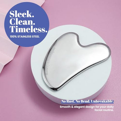 ROSELYNBOUTIQUE Gua Sha Facial Tools & Stainless Steel Face Roller