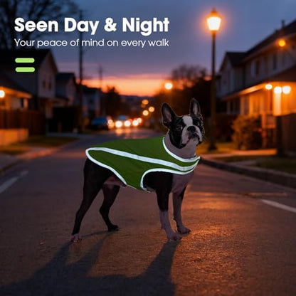 FUAMEY Reflective Dog Vest for Small Dogs,Dog Hunting Vest High-Visibility - color: Green, size: X-Small
