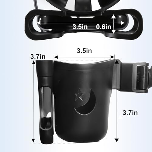 WHLICKS 2-in-1 Walker Cup Holder with Phone Holder，Fit for Wheelchair, Rollator, Scooter, Bike, Mobility, Camper, Stroller with Sturdy,Rotatable,Adjustable,Anti - Slip Clip - size: Patterns