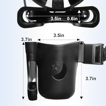 WHLICKS 2-in-1 Walker Cup Holder with Phone Holder，Fit for Wheelchair, Rollator, Scooter, Bike, Mobility, Camper, Stroller with Sturdy,Rotatable,Adjustable,Anti - Slip Clip - size: Patterns