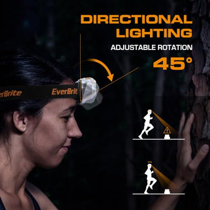 EverBrite 5 Pack LED Headlamp, 4 Lighting Modes with Pivoting Light Head