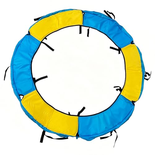 Trampoline Pad, 48 55 60 Inch Replacement Safety Pad Tear-Resistant Trampoline Accessories Surround Spring Cover for Round Frame - color: Blue + Yellow, size: 48inch 120cm