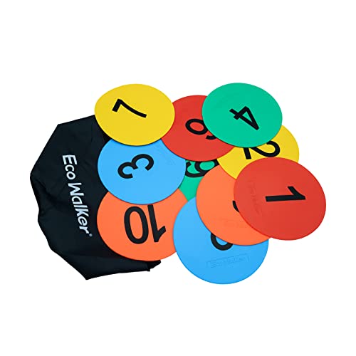 6inch Non-Skid Flat Cone Spot Markers for Sports Speed Agility Training - style: number 1-10