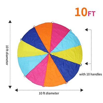 10ft Play Parachute, Play Parachute Toy for Kids - size: 10 FT