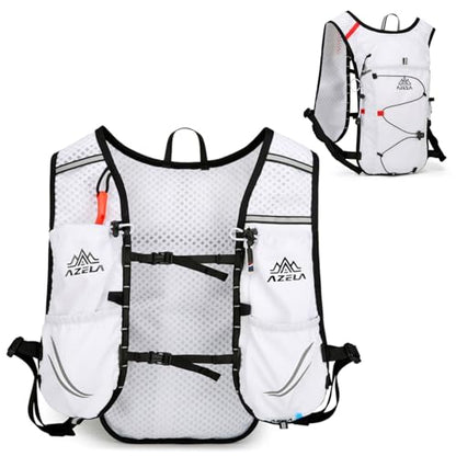 Azarxis Hiking Hydration Pack Running Backpack 10L Daypack Vest for Women Men Lightweight Cycling Biking Trail Race Jogging (White - Only Backpack) - color: #3 White (10l) - Only Backpack
