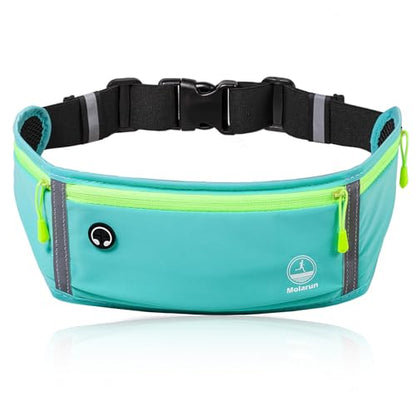 Running Belt Slim Fanny Pack Jogging Pouch Phone Holder Waist Pack - Cyan - color: F Blue Green