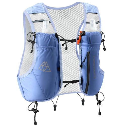 Haimont 10L Trail Running Hydration Vest with Soft Flasks - color: Blue, size: Small