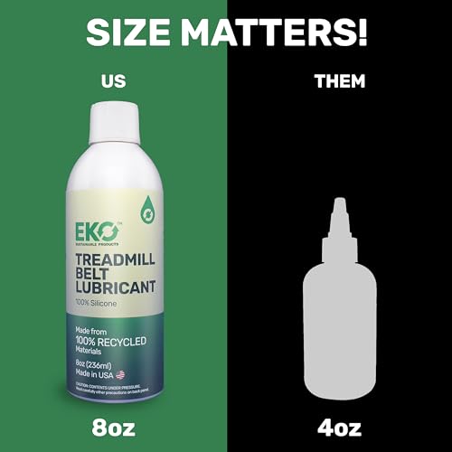 100% Silicone Treadmill Belt Lubricant - Treadmill Oil Spray - All Types of Treadmills - Eco-Friendly Lube - Non-Toxic - Odorless - 8 oz