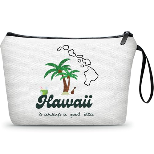 Hawaii Hawaiian Beach Gifts for Women Friend Cosmetic Makeup Bag - color: travel95