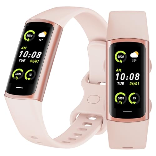 Smart Watch for Men Women, Fitness Tracker with 25 Sports Modes, Activity Trackers IP67 Waterproof, Step Calorie Counter Pedometer Health Smartwatch for Android and iOS Phone - color: Pink