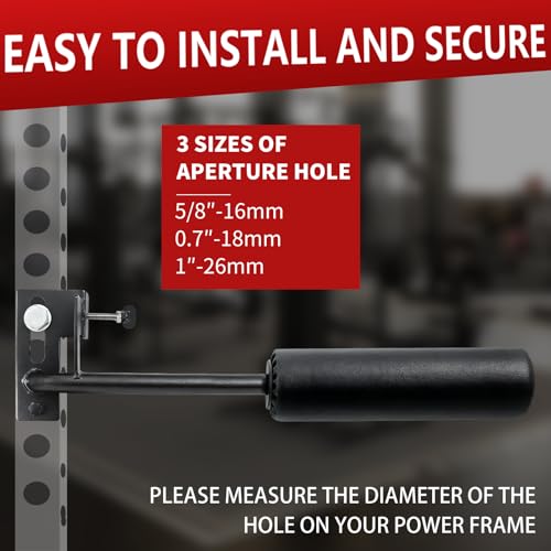 AHTAPFON Nordic Leg Roller for Rack Mounted,Bulgarian Split Squat Accessories,Nordic Hamstring Curl Attachment,Home Gym Equipment for uprights ranging from 2" to 4" wide - size: 5/8″-16mm Hole