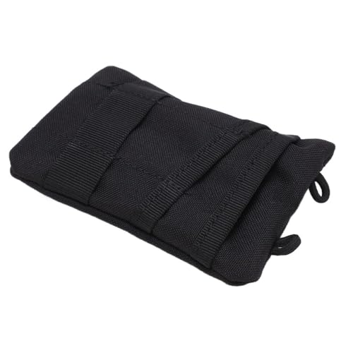 Water proof Waist Pack with Adjustable Strap – Lightweight Nylon Outdoor Waist Pouch for Camping, Hiking, Running & Cycling(Black) - color: Black