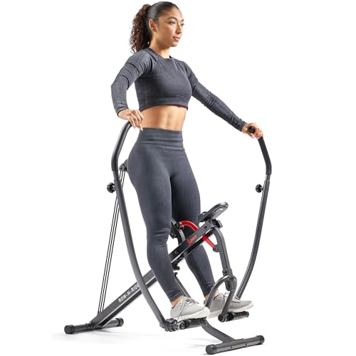 Sunny Health & Fitness Row-N-Ride Squat Assist Trainer for Home Exercise - color: Dark Grey