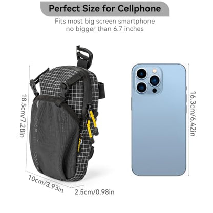 HIKEMAN Backpack Strap Pouch - Backpacking Phone Pouch, Waterproof Backpack Shoulder Strap Phone Pocket Attachment Bag for Hikers, Lightweight Outddoor Bag for Hiking, Travel, Cycling (Army Green) - color: Army Green