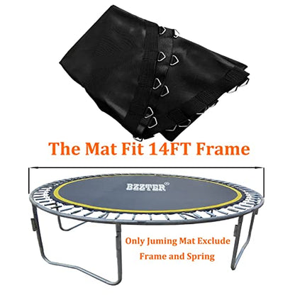 Trampoline Replacement Mat,Mat Diameter:11.97-12.56FT,Fits 14ft Trampoline Frame,with 72 80 84 88 96 Rings for Choose,Fits 5.3-8.5 Inch Springs(Need to Choose),Spring and Frame not Include. - style: 84 V-Rings/150.8" Diam/Fits 5.3"-5.7"Spring