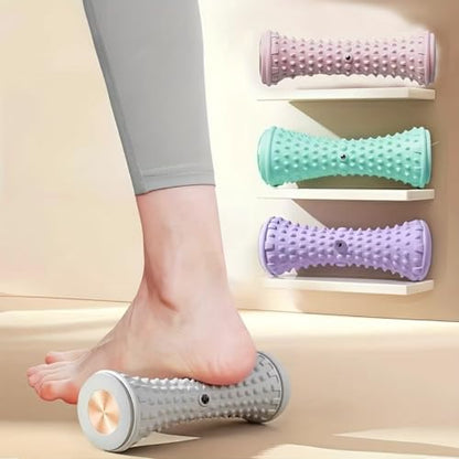 Foot Massage Roller with Speed Control, Deep Tissue Rough Surface, Medium Stiffness, Manual Operation for Yoga and Home Fitness, Green - color: Green