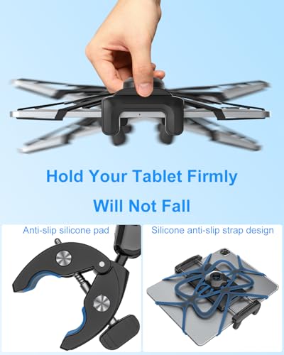 Boat Helm iPad Clamp Mount for Tablet & Phone with Secure Straps