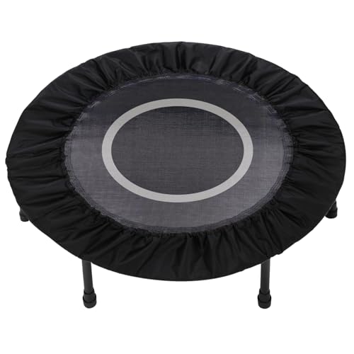 Mini Trampoline Spring Cover,36 38 40 48 60 Inch Round Trampoline Cover Replacement,600D Thickened Oxford Cloth Tear-Resistant, for Small Trampoline Frame, Cover Only - color: Black, size: 38 Inch-6Hole