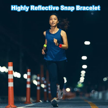 PATIKIL Reflective Slap Bands Snap Bracelet - color: Yellow