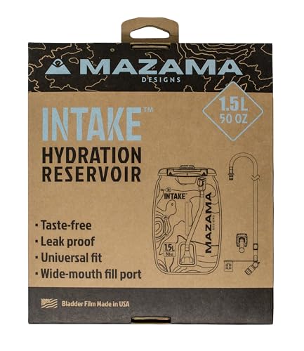 Intake NXT Hydration Bladder (1.5L), BPA-Free, Leak Proof, Hydration Pack Replacement Reservoir for Hiking Camping Running Backpacking Hunting Sports