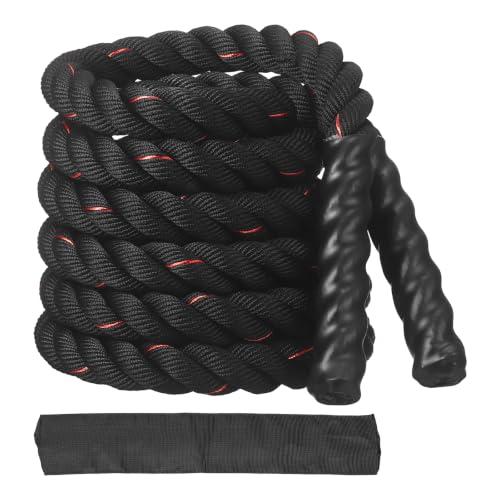 PATIKIL Jump Rope, Heavy Skipping Rope - color: Black-Red, size: 4.49lb