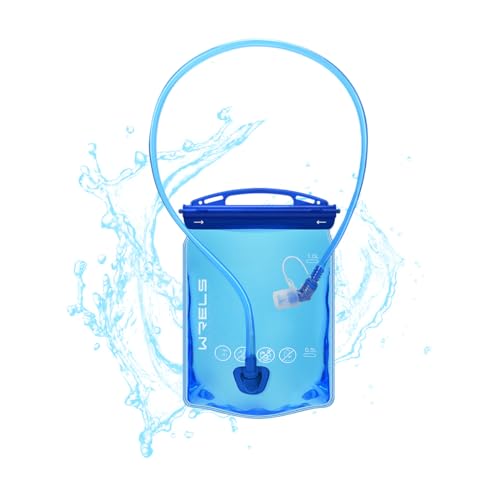 WRELS Hydration Bladder,1L/1.5L/2L/3L Water Bladder for Hydration Pack,BPA-Free Leakproof Water Reservoir for Hiking Running Camping Cycling - size: 1L—Blue