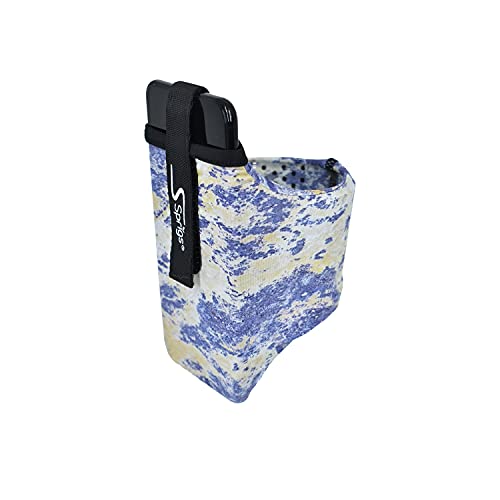 Sprigs Phone Armband Sleeve for iPhone 14, 13, 12, 11, X Galaxy Z, S22, S21, S20 Google Pixel 7, 6, 5. The Lightest & Most Comfortable Running Armband, Stretches to Fit All Phones with Case for Women & Men - color: Blue Weathered Stone, size: Small