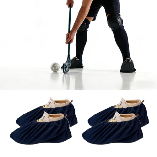 Slide Board Booties for Smooth Gliding (Reusable, Washable) Shoe Covers Compatible with All Fitness Hockey Slide Boards Slip Over Shoe Design - color: black