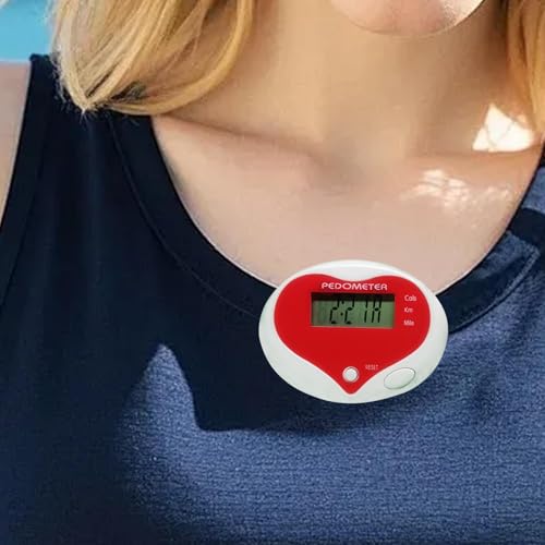 Heart Shaped Basic Pedometer Single Function Step Count Device