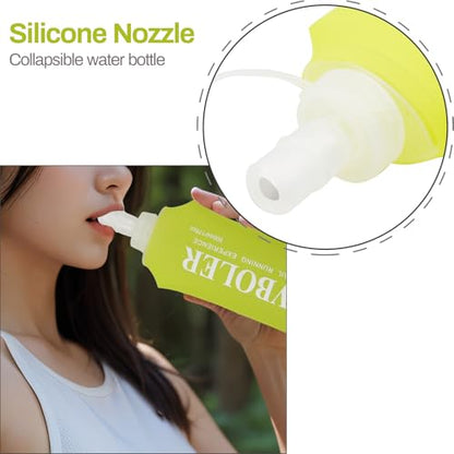 Soft Flask Running Bottles Collapsible Water Bottle Foldable for Traveling Running Vest Collapse Hydration TPU 500ml for Runner (500ml-Pack of 2) - color: 500ml-2pcs