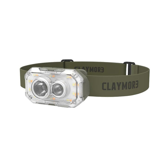 Claymore HEADY+ Khaki - Super Bright 600LM Led Headlamp, USB-C Rechargeable Headlight, Waterproof, Wearable Light for Outdoors, Backpacking and Work, Camping & Fishing - color: Heady+ (Khaki)
