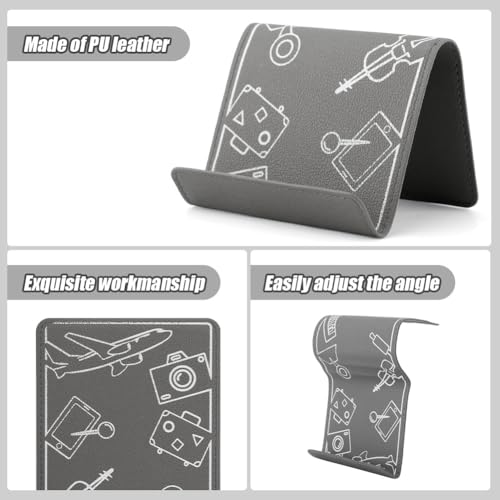 Airplane Phone Holder, Flexible Silicone Phone Holder - color: Grey