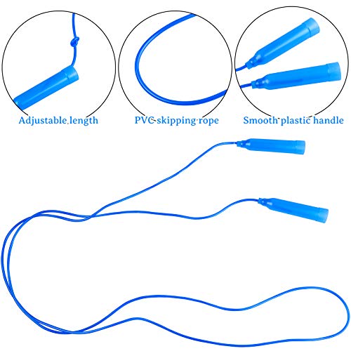 Elcoho 10 Pack Colorful Kids Jump Rope Set Adjustable Plastic Kids Jump Rope Skipping Rope Outdoor Jump Ropes Great Party Favor