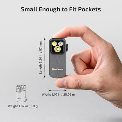 OLIGHT Oclip Pro Rechargeable EDC Clip-on Flashlight, Phantom Squadron - color: Gray