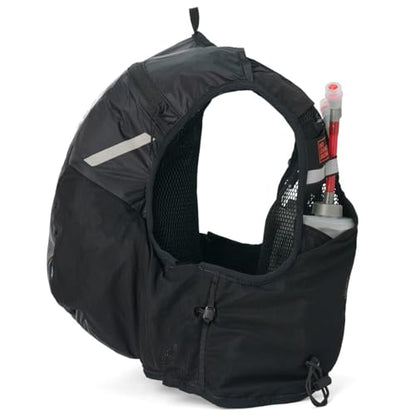 USWE Pace - Running Vest Hydration Pack with 2 x 500ml UltraFlask, Backpack for Men and Women - style: 14L, Black, Large