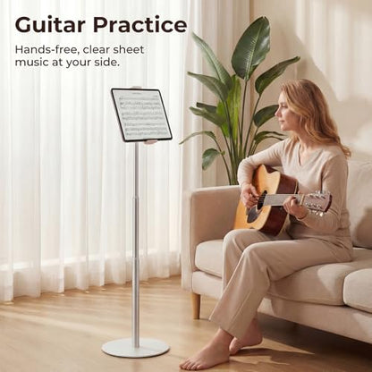 OATSBASF Heavy-Duty iPad Stand Floor 66.1" Height-Adjustable Tablet Holder