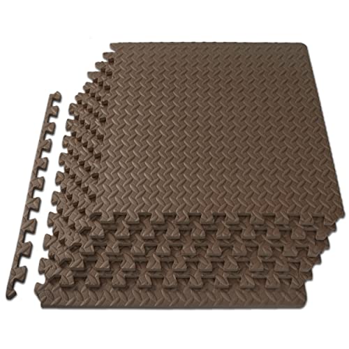 ProsourceFit Exercise Puzzle Mat ½-inch, EVA Interlocking Foam Floor Tiles for Home Gym, Workout Equipment, Kids Play Areas, Blue, 144 SQ FT - 36 Tiles - color: Blue, size: 36 Pack (144 SQ FT)