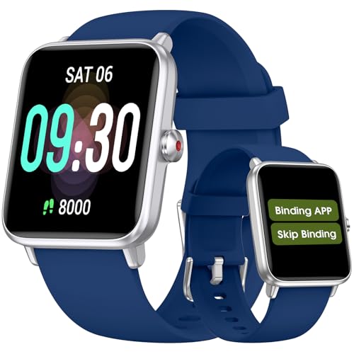 Pedometer Watch Senior Friendly No App No Phone Required, Fitness Tracker - color: Blue