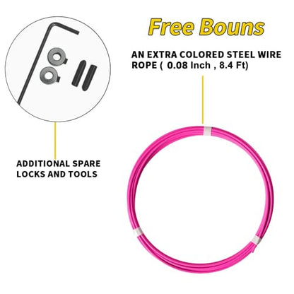 Speed Crossfit Jump Rope, easy double unders. Wire anti-entanglement. - color: Pink