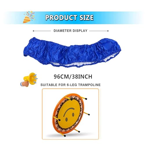 Mini Trampoline Covers, 36 38 40 48 inch Small Trampoline Spring Cover, Round Trampoline Replacement 600D Odor-Free Tear-Resistant Oxford Cloth Easy to Install Replacement, Multiple Size - size: 38in-6leg