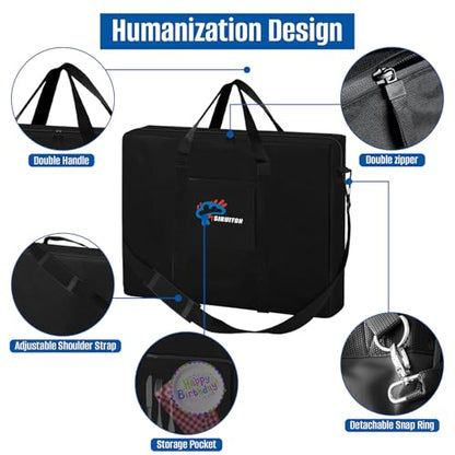 SIRUITON Folding Table Storage Bag Fits 6FT Tables, Thick 600D Oxford - size: 6ft Folding Table Bag