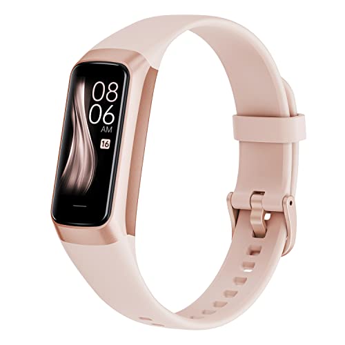 Fitness Tracker Activity Tracker Smart Watch 1.10''AMOLED Touch Color Screen,Smart Watch with 24/7 Blood Oxygen Heart Rate,Sleep Monitor,IP68 Waterproof,Step Counter Health for Women Men (Pink) - color: Pink