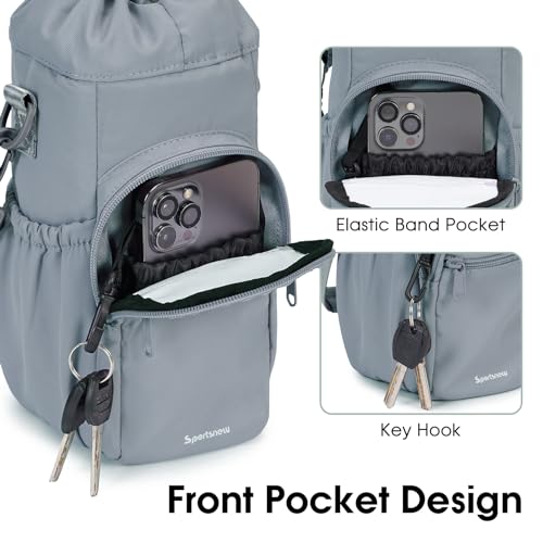 sportsnew 40oz Crossbody Water Bottle Bag for Gym Hiking - color: Blue