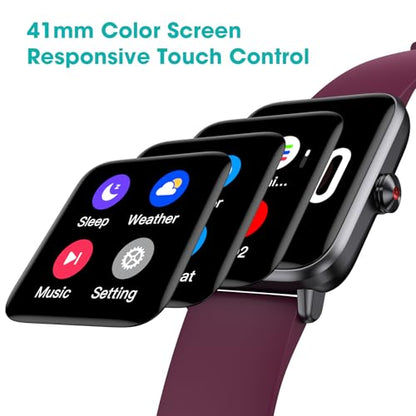Pedometer Watch Senior Friendly No App No Phone Required, Fitness Tracker - color: Dark Purple