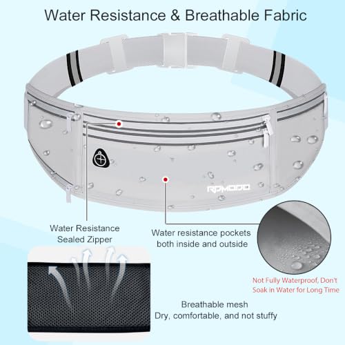 Fanny Pack with Water Bottle Holder, Running Hydration Belt, Grey - color: 09-Light Grey